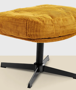 Moderne Opvouwbare Accentstoel met Poef – 360° Draaibare Getufte Loungestoel – Bouclé Stoffering & Verdikt Kussen – Voor Woonkamer en Loungehoek