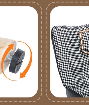 Schommelstoel met Voetensteun en Hoofdsteun – Geruit – Ergonomisch Design & Zijvakken – Comfortabele Geruite Fauteuil voor Woonkamer of Kinderkamer