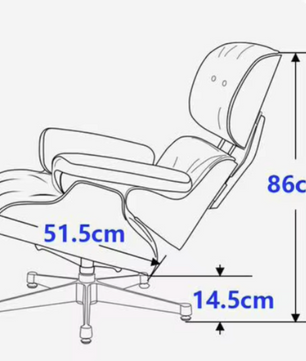 Klassieke Lounge Fauteuil – Walnoothout & Lichtbruine Natuurlijke Koeienhuid, Grote Voet