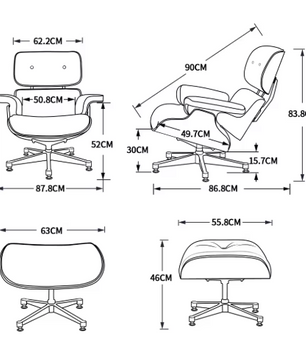 Klassieke Draaibare Lounge Fauteuil – Walnoothout & Donkerbruine Koeienhuid, 360° Rotatie