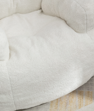 Witte Lounge Zitzakstoel – Comfortabele Teddyfauteuil zonder Montage, Zachte Stoffering & Ergonomisch Design