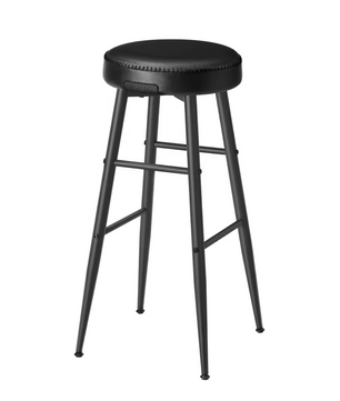 Set van 2 Moderne Barkrukken – Kunstleer & Stalen Poten – Comfortabele Zithoogte 76 cm