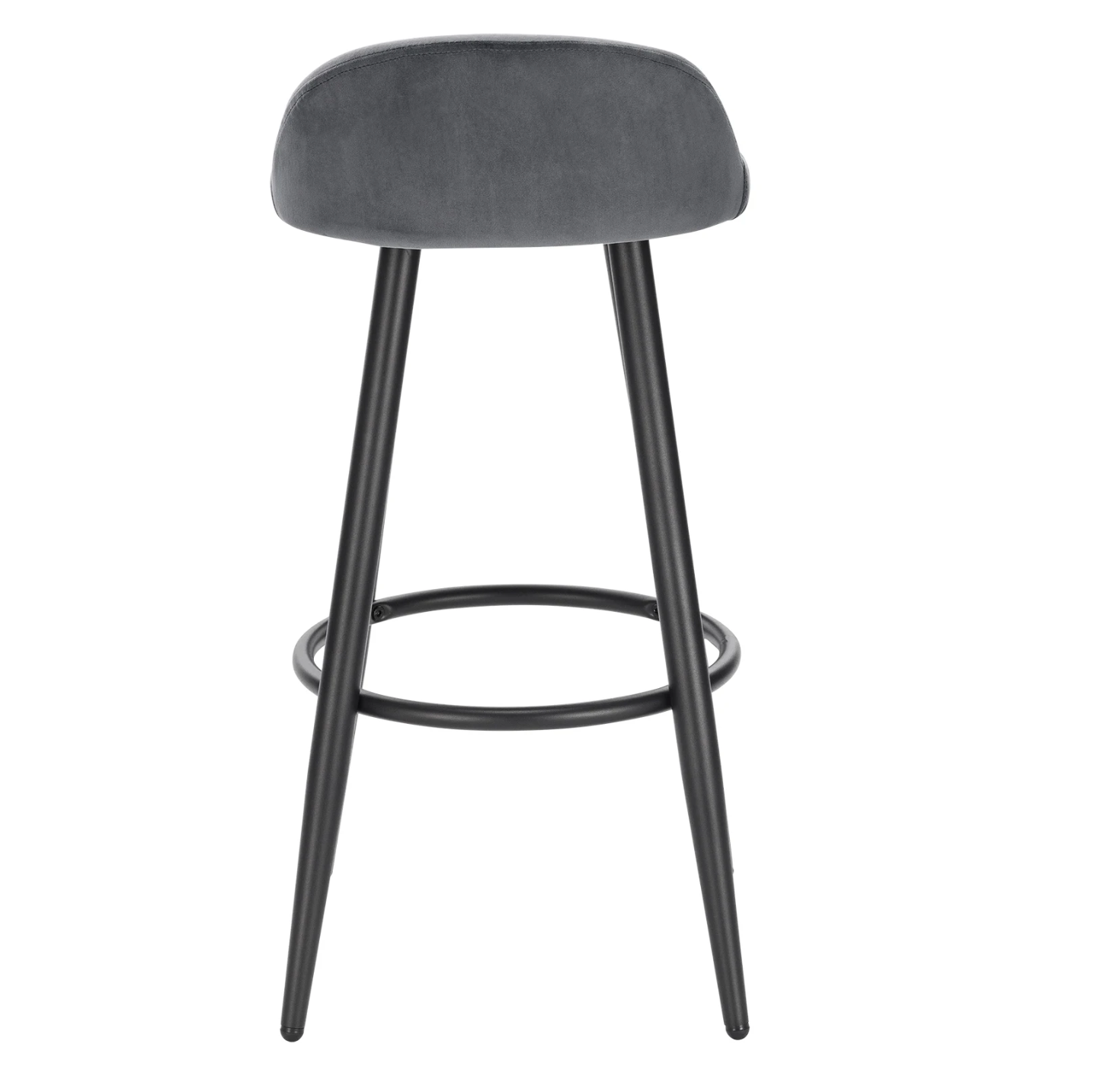 Set van 2 Barkrukken – Fluwelen Zitting met Voetsteun, Modern Design voor Keuken of Bar