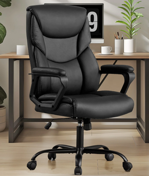 Ergonomische Gamingstoel – PU-Leder met Armleuningen, Lendensteun & Draaibare Wielen, Comfort voor Werk of Spel