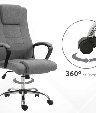 Ergonomische Bureaustoel – Verstelbaar – Grijs – Met Schommelfunctie