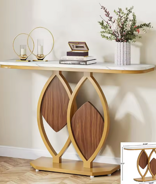 Industriële consoletafel 160×30 cm – rustiek met 2 niveaus
