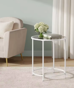Ronde Bijzettafel van Gehard Glas – Modern & Robuust, Ø 50 cm