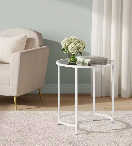 Ronde Bijzettafel van Gehard Glas – Modern & Robuust, Ø 50 cm