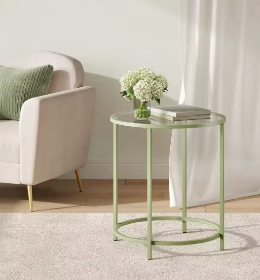 Ronde Bijzettafel van Gehard Glas – Modern & Robuust, Ø 50 cm