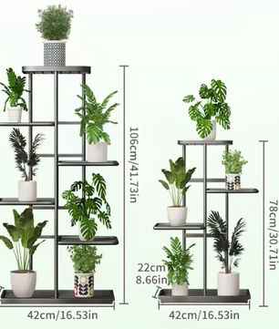 Plantenrek met 6/7/8 Lagen – Metalen Plantenstandaard voor Binnen & Buiten