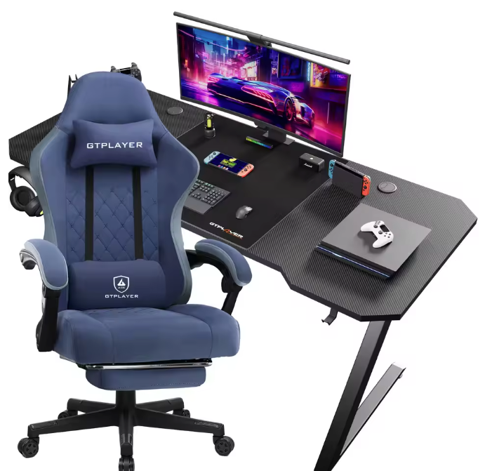 Gamingbureau en Gamestoel Set – Ergonomisch, Verstelbaar en Stijlvol