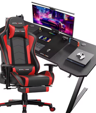 Gamingbureau en Gamestoel Set – Ergonomisch, Verstelbaar en Stijlvol