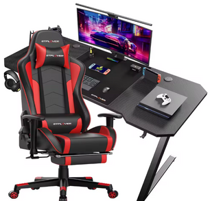 Gamingbureau en Gamestoel Set – Ergonomisch, Verstelbaar en Stijlvol
