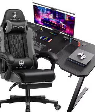 Gamingbureau en Gamestoel Set – Ergonomisch, Verstelbaar en Stijlvol