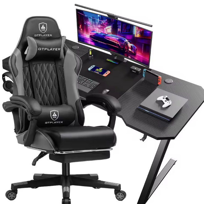 Gamingbureau en Gamestoel Set – Ergonomisch, Verstelbaar en Stijlvol