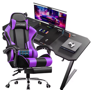 Gamingbureau en Gamestoel Set – Ergonomisch, Verstelbaar en Stijlvol