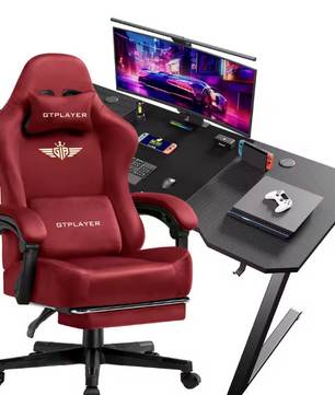 Gamingbureau en Gamestoel Set – Ergonomisch, Verstelbaar en Stijlvol