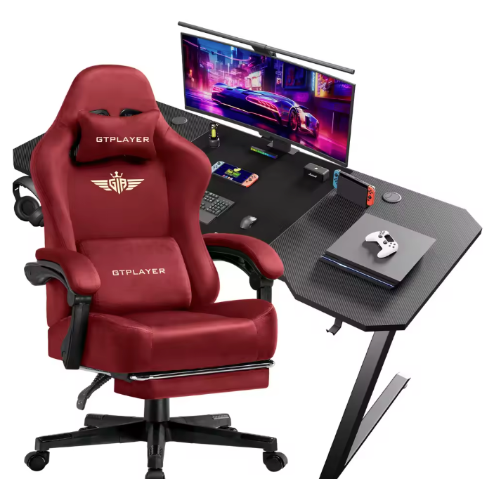 Gamingbureau en Gamestoel Set – Ergonomisch, Verstelbaar en Stijlvol