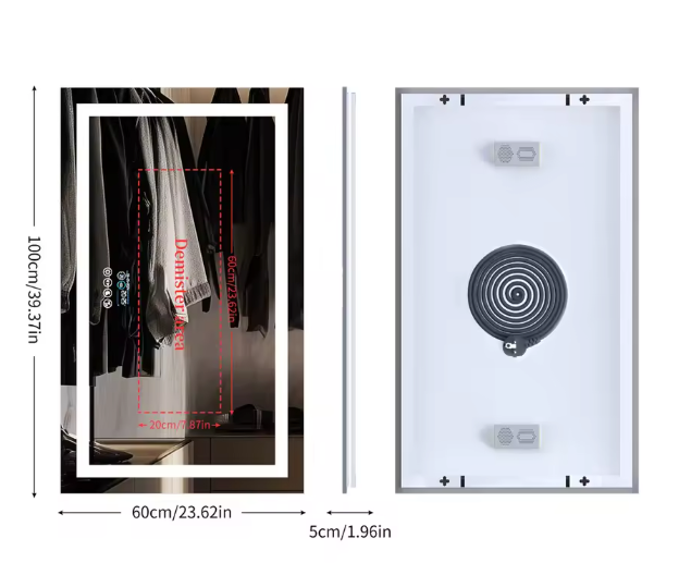 XXL LED Badkamerspiegel – Bluetooth, Anti-Condens & Display