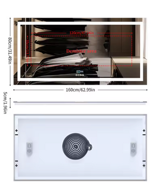 XXL LED Badkamerspiegel – Bluetooth, Anti-Condens & Display