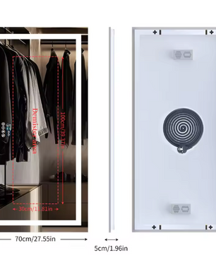 XXL LED Badkamerspiegel – Bluetooth, Anti-Condens & Display