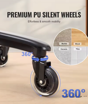 Heavy Duty Directiestoel – Ergonomisch – PU Leer – Verstelbare Lendensteun
