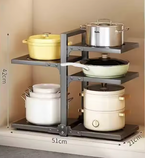 Multifunctioneel Keuken Pannenrek – Verstelbaar & Ruimtebesparend