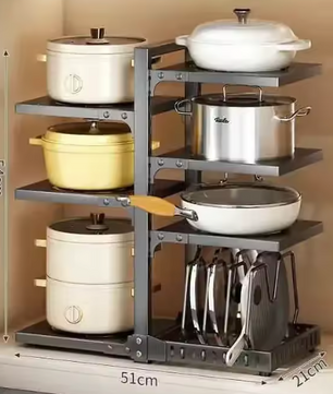 Multifunctioneel Keuken Pannenrek – Verstelbaar & Ruimtebesparend