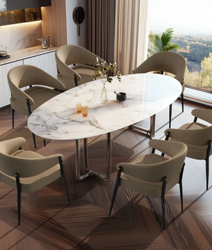 Set van 2 Luxe Eetkamerstoelen – Microvezel Leer – Gewatteerde Zitting