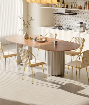 Set van 2 Fluwelen Eetkamerstoelen – Verguld Frame – Metalen Poten