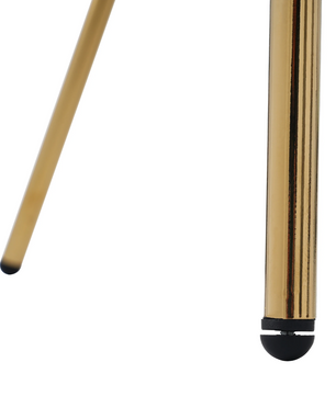 Luxe Fauteuil van Imitatiebont Konijn – Gouden Metalen Poten – Beige