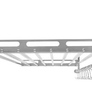 Wandrek Magnetron & Oven – RVS Plank met 12 Haken, 60 cm