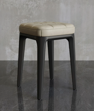 Set van 2 Gestoffeerde Kunstleren Barkrukken – Voor Keukeneiland of Bar – Compact en Comfortabel – Grijs, Oranje of Donker Wit