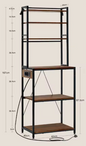 Keukenrek met 6 Planken en Stopcontact – 60×39,5×167 cm