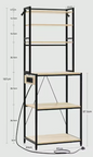 Keukenrek met 6 Planken en Stopcontact – 60×39,5×167 cm