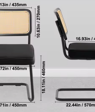 Luxe Rotan Eetkamerstoel – Massief Houten Frame