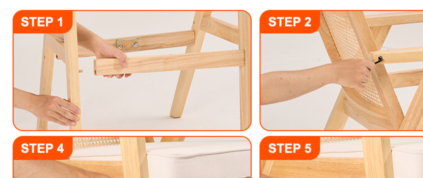 Luxe Rotan Eetkamerstoel – Massief Houten Frame