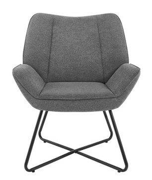Linnen Loungestoel Donkergrijs of Beige – Ergonomisch Design – Metalen Frame