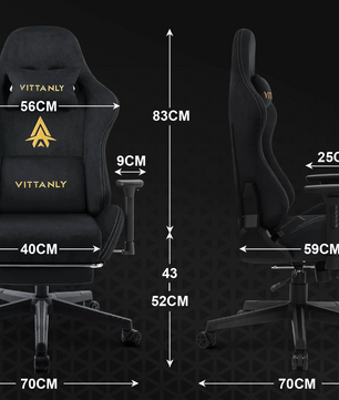 Gamingstoel met Voetsteun – Ergonomisch & In Hoogte Verstelbaar