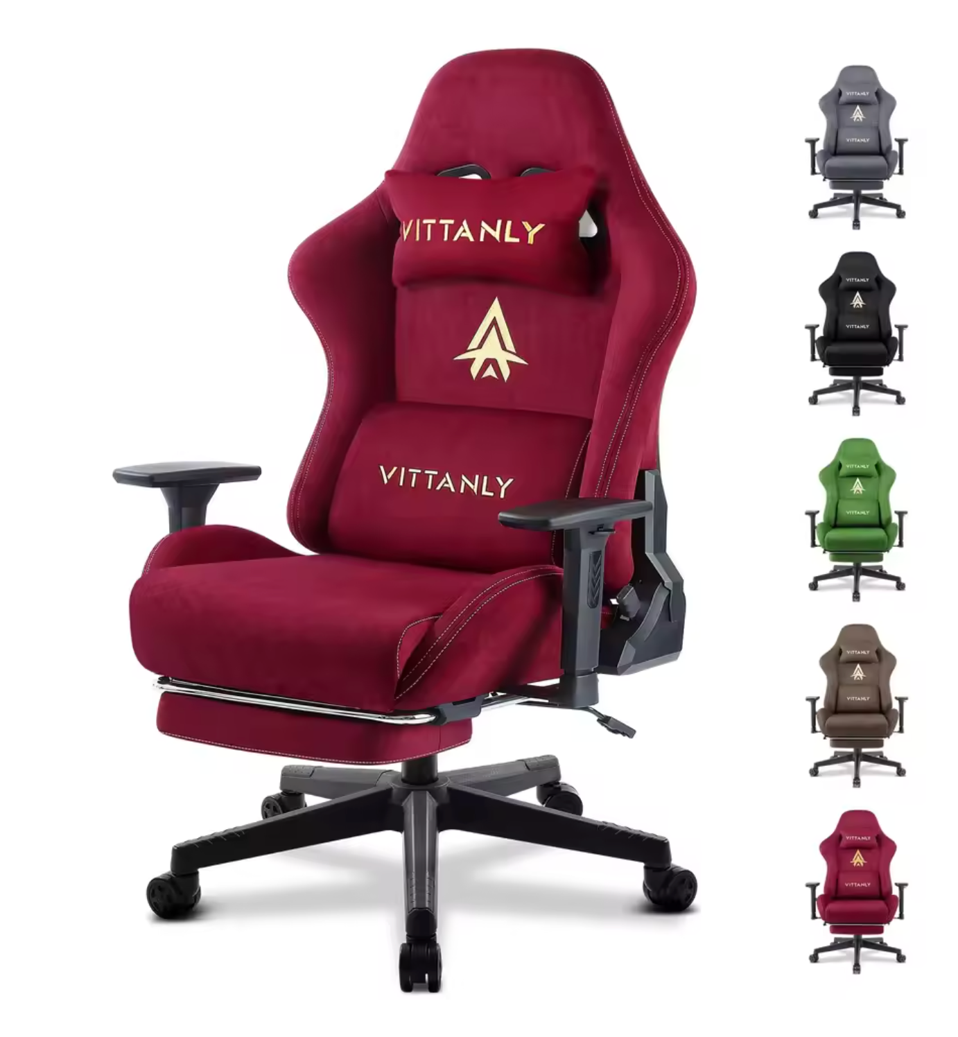 Gamingstoel met Voetsteun – Verstelbare Bureaustoel met Hoofdsteun