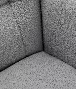 Luxe Schommelstoel Teddyfluweel Grijs – Hoge Rug & Armleuningen