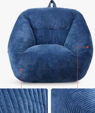 Zitzak met Traagschuim Blauw – Comfort & Opbergvak