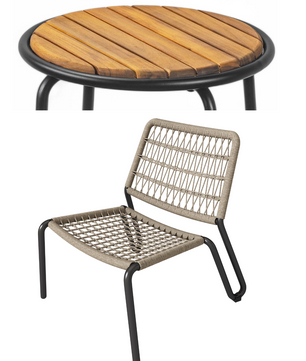 Buitenstoelen & Houten Tafel – Handgevlochten en Duurzaam
