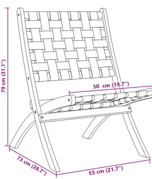 Set van 2 Acaciahouten Tuinstoelen – Opvouwbaar & Waterbestendig