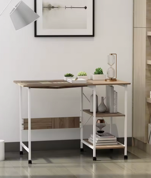 Opvouwbaar Computertafel Bureau op Wielen – 107 x 55 x 76 cm