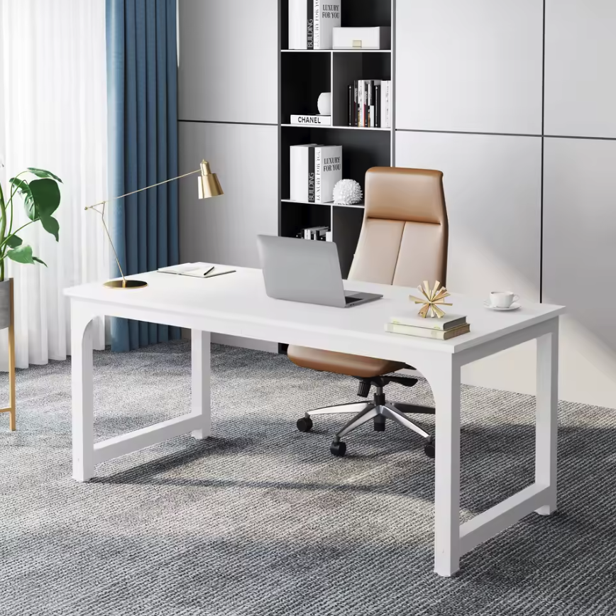 Modern Groot Bureau – 160 cm Werktafel met Stalen Frame
