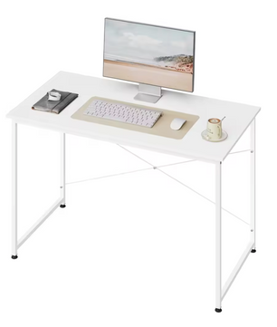 Houten Bureau Wit met Metalen Frame – 100, 120 en 140cm