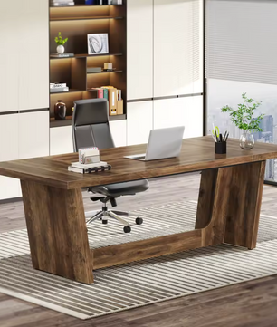 Groot Houten Directiebureau 180x80cm – Industrieel Design