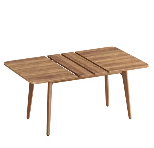 Uitschuifbare Eettafel – Houten Blad & Massief Frame, 140–180cm