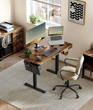 Elektrisch Zit-Sta Bureau 120x60cm – Met Geheugen & Organizer